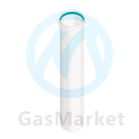 Труба коаксиальная Ø80 для дымоудаления 50см