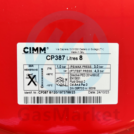 Расширительный бак  8 л для котлов BAXI Eco/Luna  (JJJ005625570) 5625570