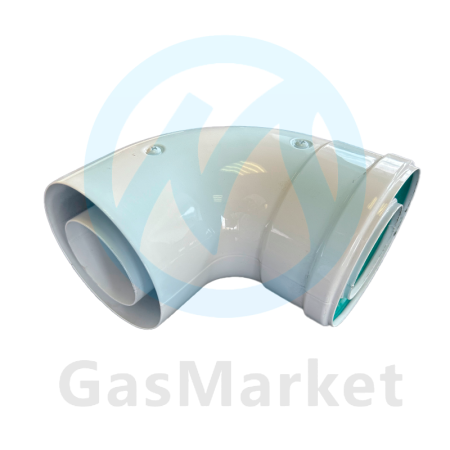 Угол коаксиальный Termica 90˚ Ø60/100 папа-мама  для котлов