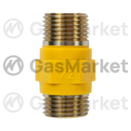 Муфта диэлектрическая латунь 1/2" штуцер-штуцер AVG00040