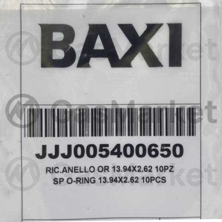 Прокладка (уплотнение) 2.62x13.94 для котлов BAXI Nuvola  (JJJ005400650) 5400650