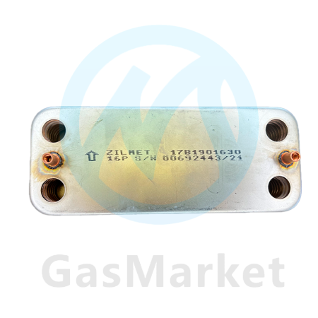 Теплообменник пластинчатый (вторичный) Zilmet 16 пластин для котлов Protherm/Demrad    17b1901630