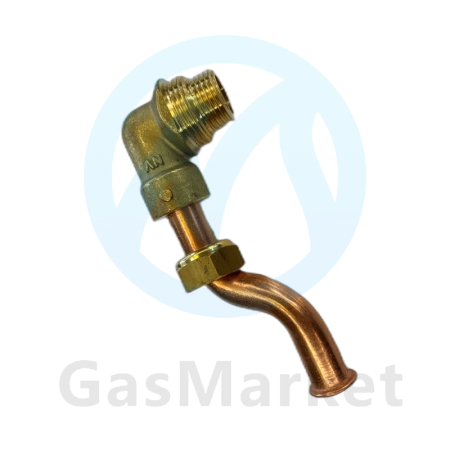 Патрубок  выхода воды ГВС из вторичного теплообменника для котлов BAXI Nuvola 3  5683630