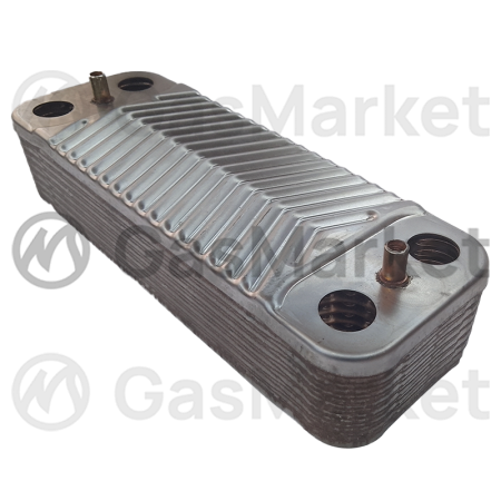 Теплообменник пластинчатый (вторичный)  ГВС 16 пластин для котлов Vaillant/Protherm    0020186153