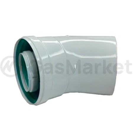 Угол коаксиальный Termica 45˚ Ø60/100 папа-мама  для котлов