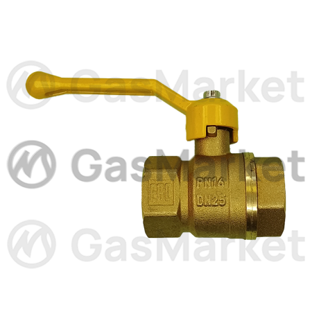 Кран шаровой VGS 11Б27П латунь 25mm x 1" гайка-гайка ручка