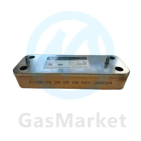 Теплообменник пластинчатый (вторичный) Zilmet (156 mm) 14 пластин для котлов BAXI    5686680