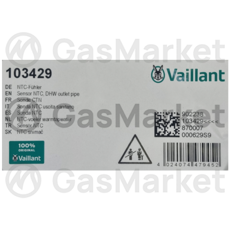 Датчик температуры NTC (накладной) 15mm для котлов Vaillant turboTEC/atmoTEC   103429
