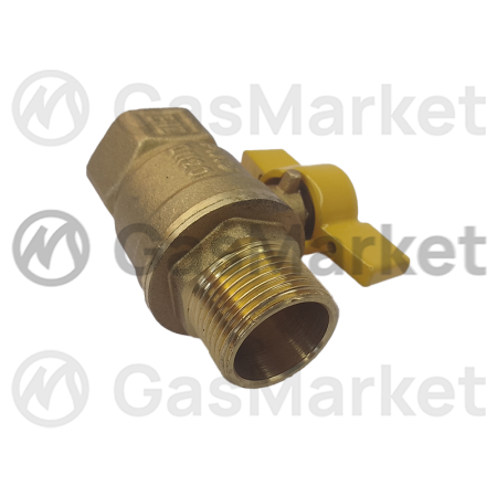 Кран шаровой VGS 11Б27П латунь 20mm x 3/4" гайка-штуцер бабочка