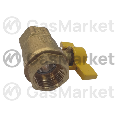 Кран шаровой VGS 11Б27П латунь 20mm x 3/4" гайка-гайка бабочка