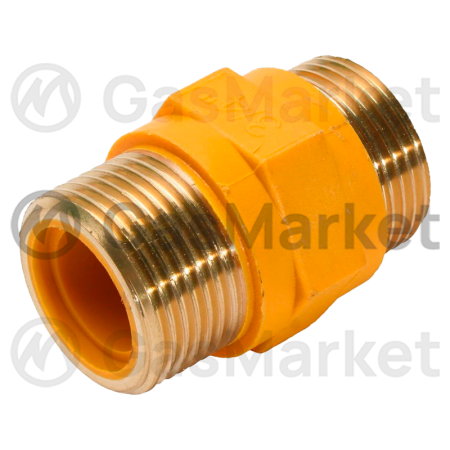 Муфта диэлектрическая латунь 3/4" штуцер-штуцер AVG00037