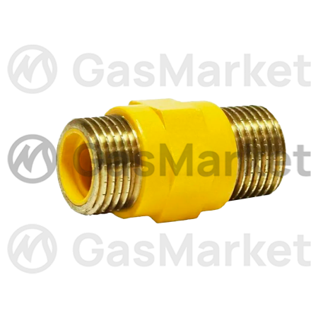 Муфта диэлектрическая латунь 1/2" штуцер-штуцер AVG00040