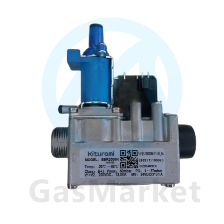 Газовый клапан EBR2008N  для котлов Kiturami WA.1, WA.2, WA.3, WA S, WA C, WA CH   S171100020