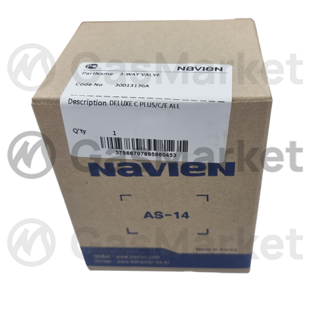 Кран (клапан) трехходовой  для котлов Navien Deluxe C PLUS/C/E ALL 13-40 кВт (30031249B) 30013136A