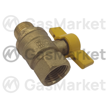 Кран шаровой VGS 11Б27П латунь 15mm x 1/2" гайка-штуцер бабочка