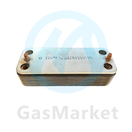 Теплообменник пластинчатый (вторичный) Zilmet 16 пластин для котлов Protherm/Demrad    17b1901630