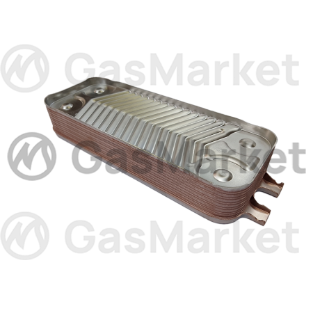 Теплообменник пластинчатый (вторичный)  12 пластин для котлов Buderus Logamax  (7841790) 87186446230