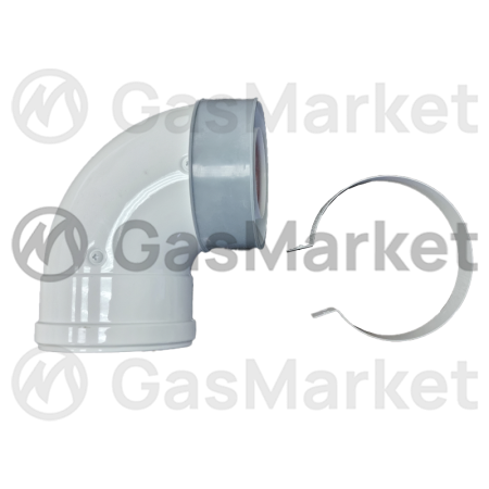 Отвод коаксиальный 90˚ Ø60/100 для котлов BAXI Eco/Luna/Nuvola/Slim